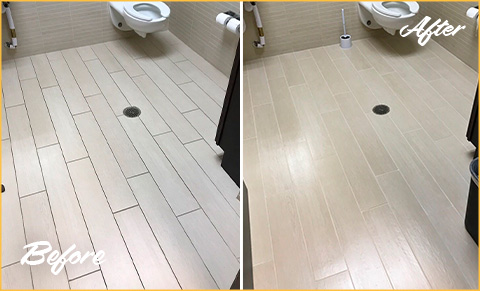 Our Tile and Grout Cleaners Transformed a Bathroom Floor in Wilmington NC