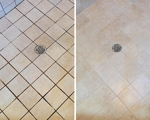 Shower Before and After Our Hard Surface Restoration Services in Waxhaw, NC