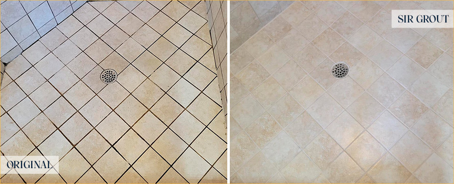 Shower Before and After Our Professional Hard Surface Restoration Services in Waxhaw, NC