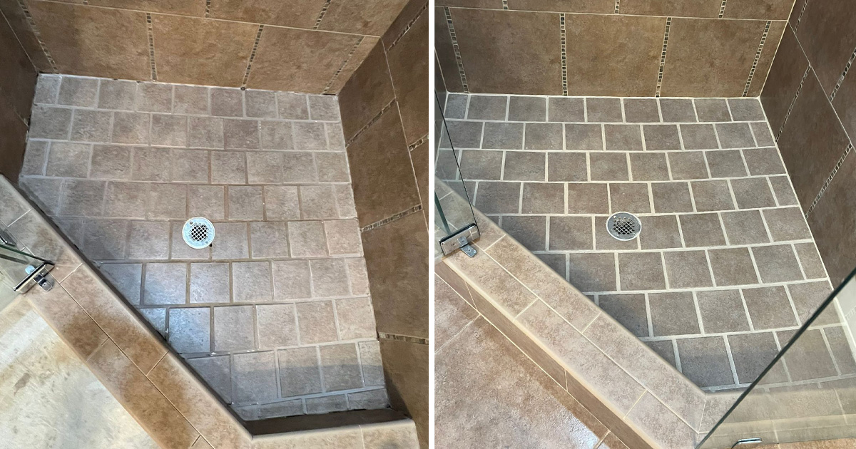 This Run-Down Shower Received a Complete Overhaul Thanks to Our Grout  Cleaning in Raleigh, NC