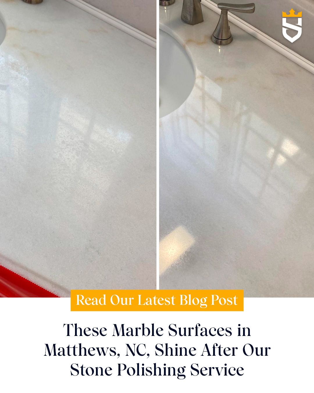 These Marble Surfaces in Matthews, NC, Shine After Our Stone Polishing Service